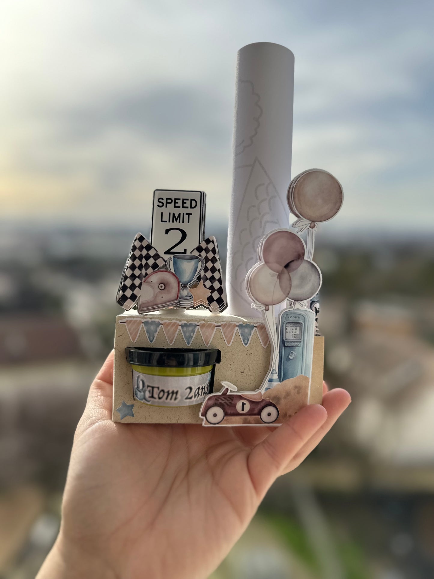 Box duo coloriage & pâte à modeler voiture vintage