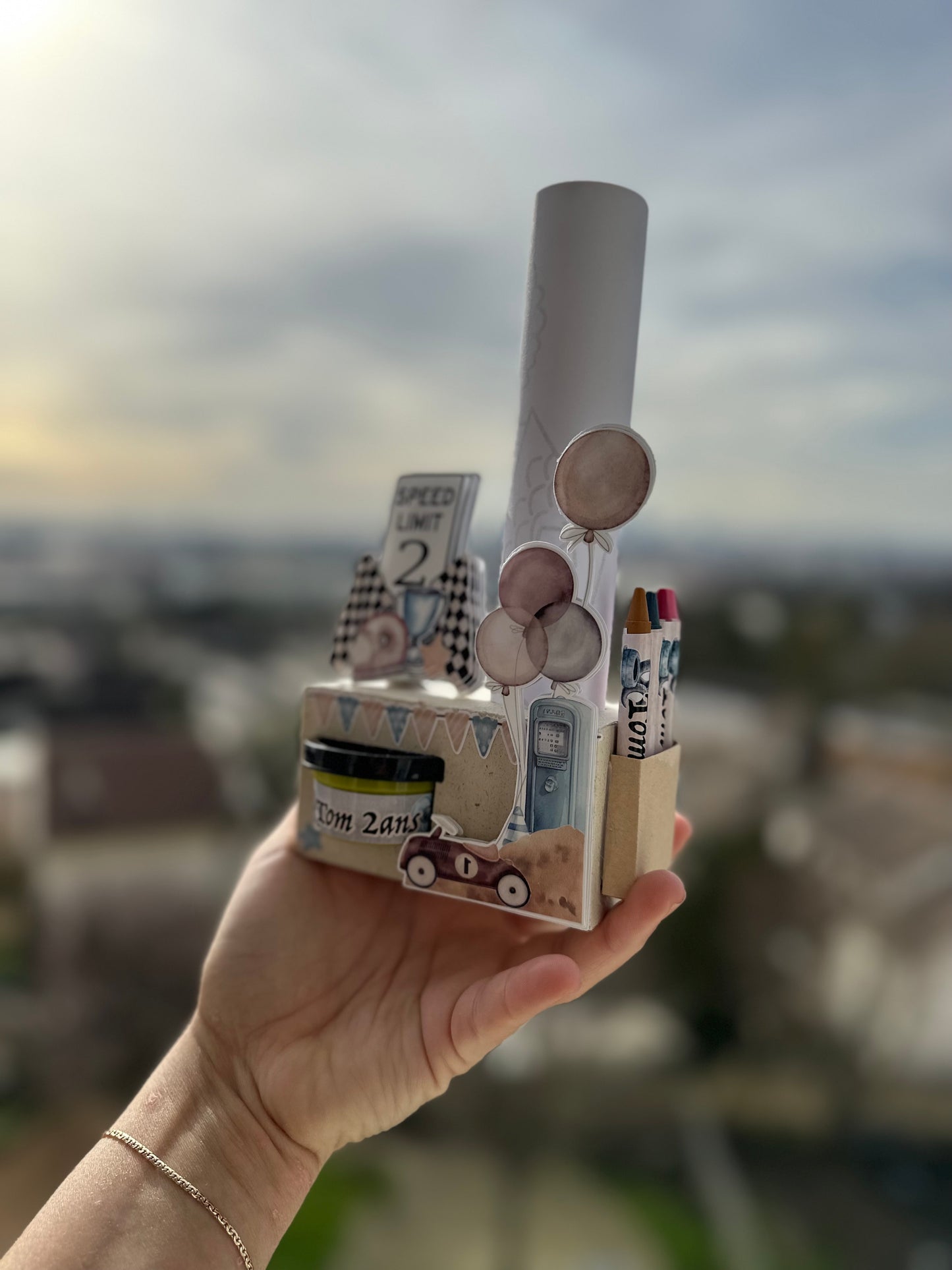 Box duo coloriage & pâte à modeler voiture vintage